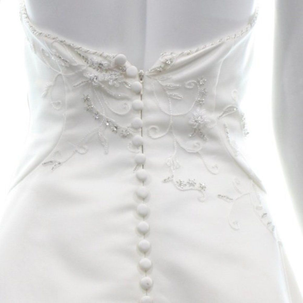 MATTHEW CHRISTOPHER STRAPLESS WEDDING DRESS SIZE 6 - Picture 6 of 9